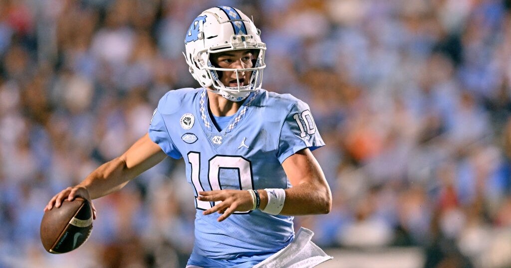 Quarterback Drake Maye North Carolina football